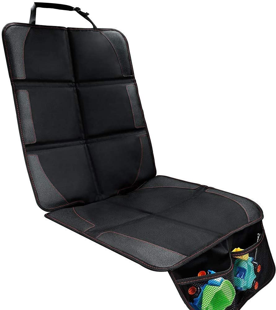 Funda de asiento de coche para patadas de 5 asientos, suave, impermeable,  juego completo de piel sintética, almohadillas de asiento delantero y