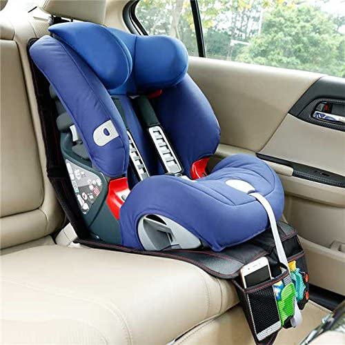  Protector de asiento de automóvil para silla infantil,  resistente al agua 600D, protege el asiento de las huellas del bebé, con  respaldo antideslizante, para asientos de cuero de vehículos utilitarios,  sedán